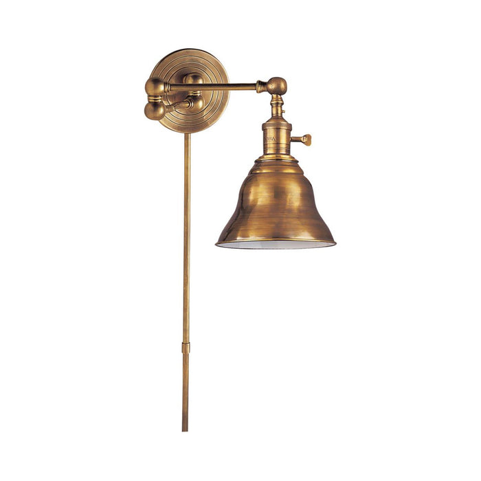 Boston Swing Arm Wall Light in Hand-Rubbed Antique Brass/SLE.