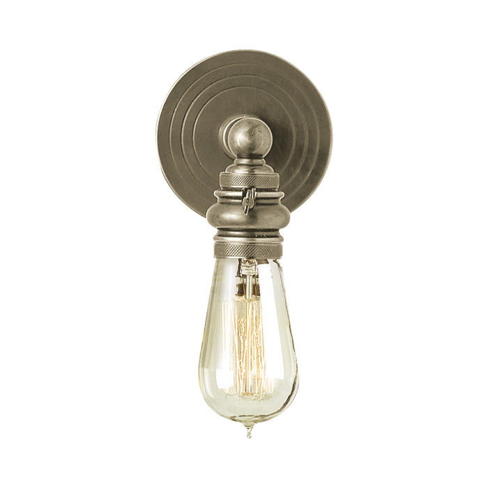 Boston Wall Light in Antique Nickel/Without Glass.