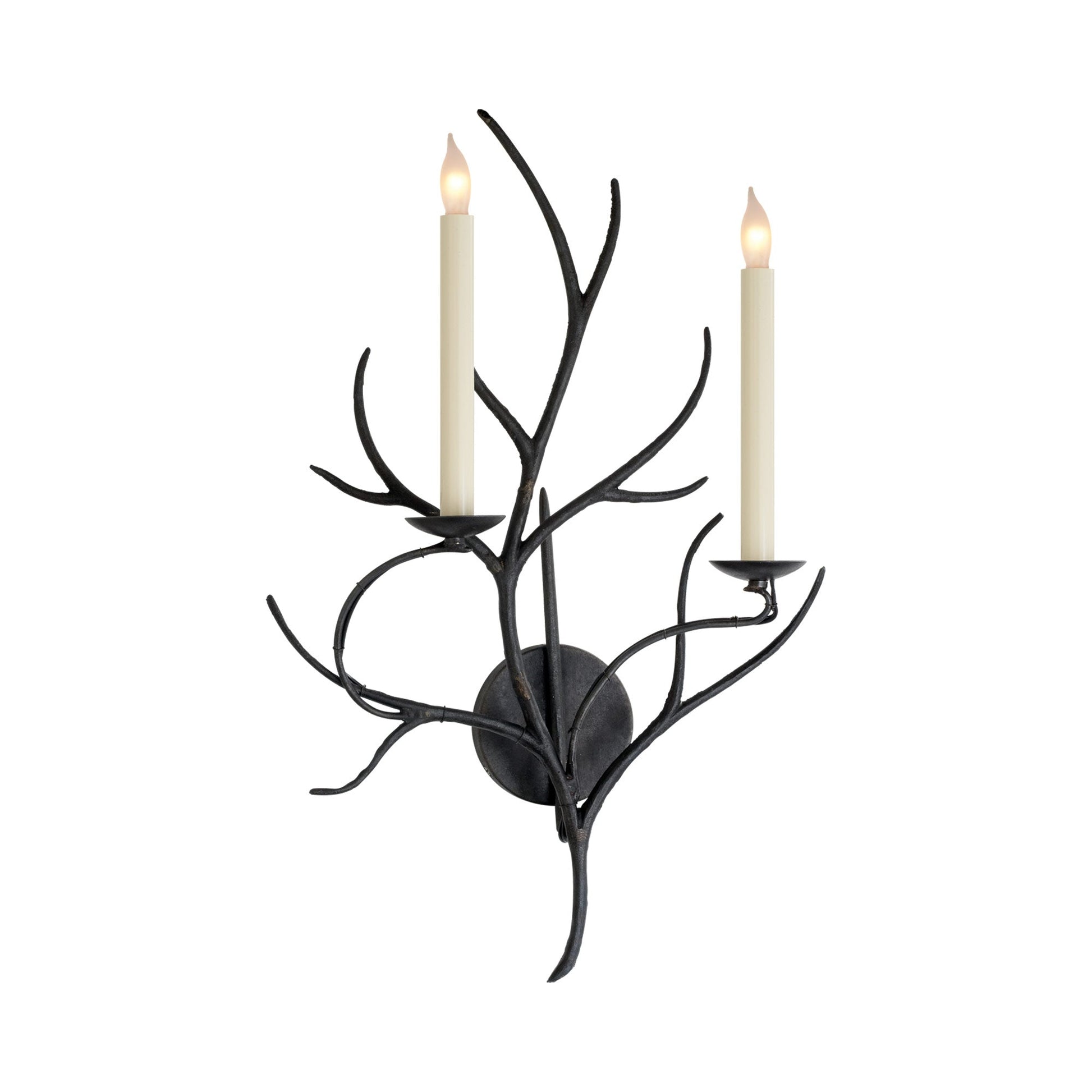 Branch Wall Light in Aged Iron.