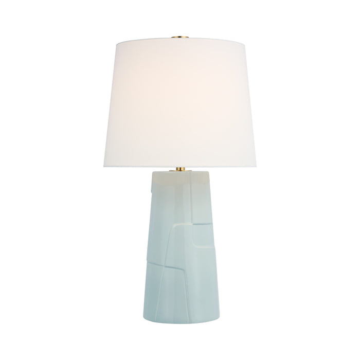 Braque LED Table Lamp in Ice Blue Porcelain.