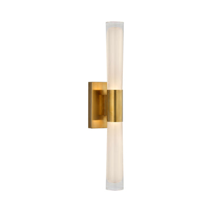 Brenta LED Wall Light in Hand-Rubbed Antique Brass.