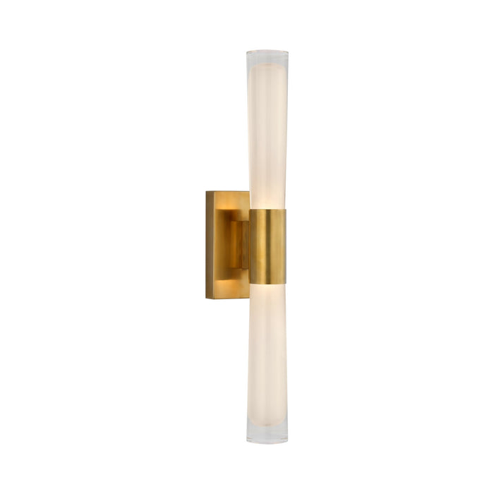 Brenta LED Wall Light in Hand-Rubbed Antique Brass.