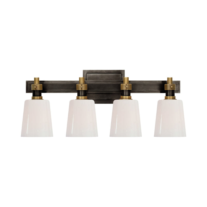 Bryant Vanity Wall Light in Bronze/Hand-Rubbed Antique Brass (4-Light).