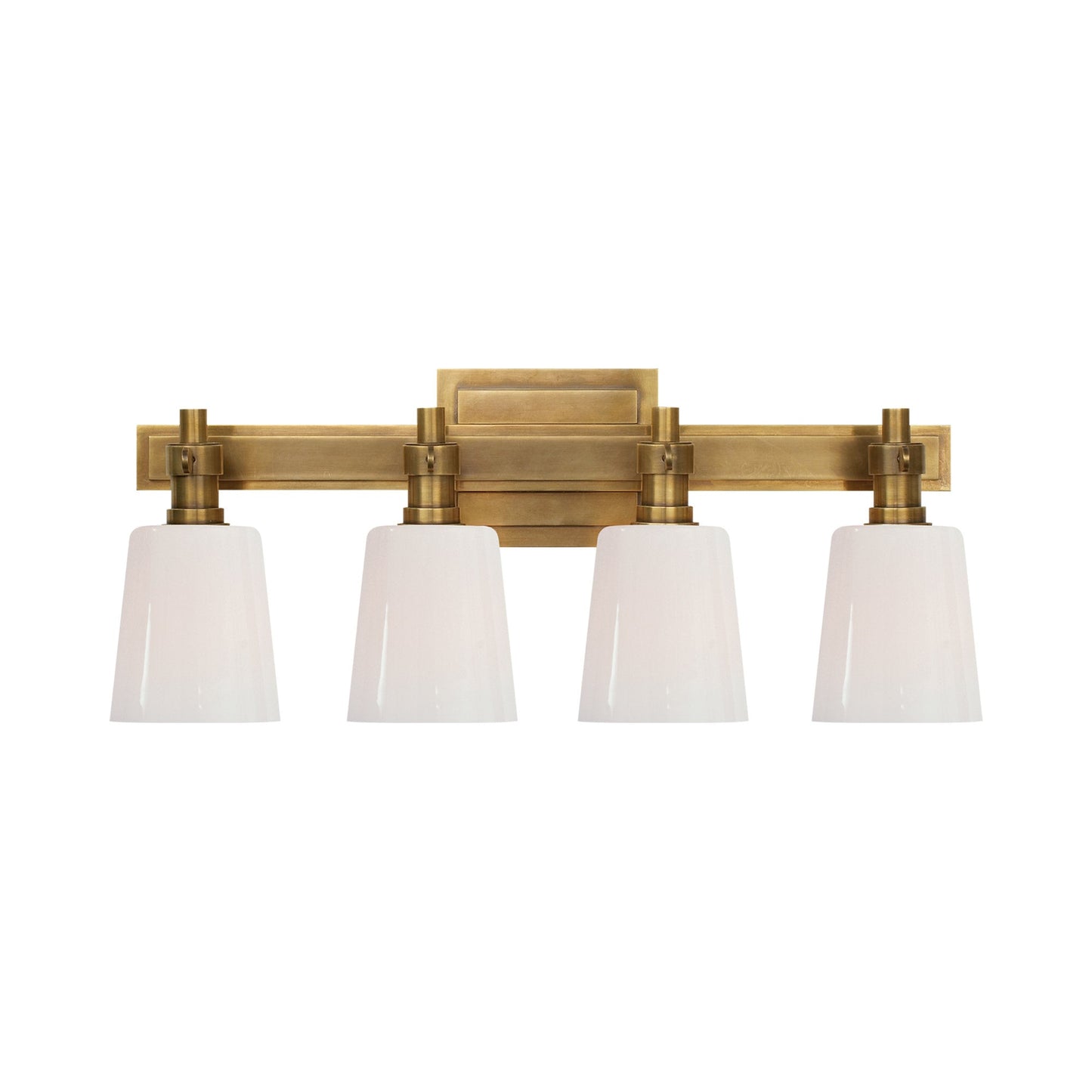 Bryant Vanity Wall Light in Hand-Rubbed Antique Brass (4-Light).