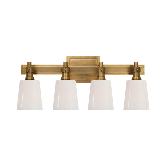 Bryant Vanity Wall Light in Hand-Rubbed Antique Brass (4-Light).