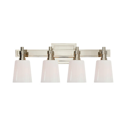 Bryant Vanity Wall Light in Polished Nickel (4-Light).