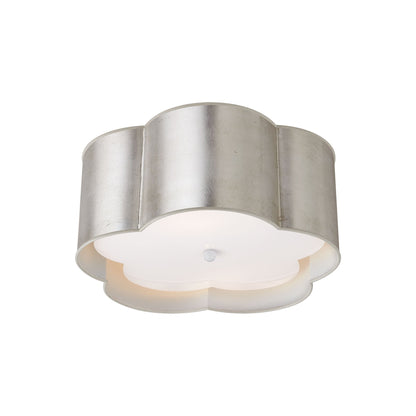 Bryce Flower Flushmount Ceiling Light in Burnished Silver Leaf (Medium).