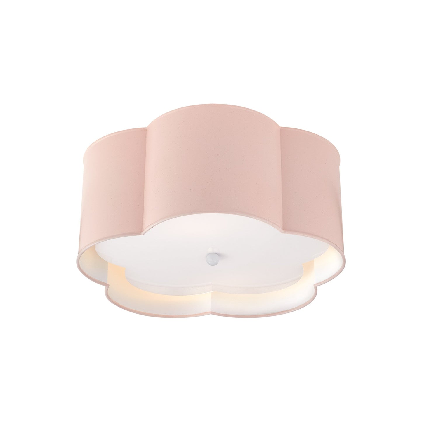 Bryce Flower Flushmount Ceiling Light in Pink/White (Medium).