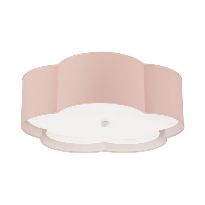 Bryce Flower Flushmount Ceiling Light in Pink/White (Large).