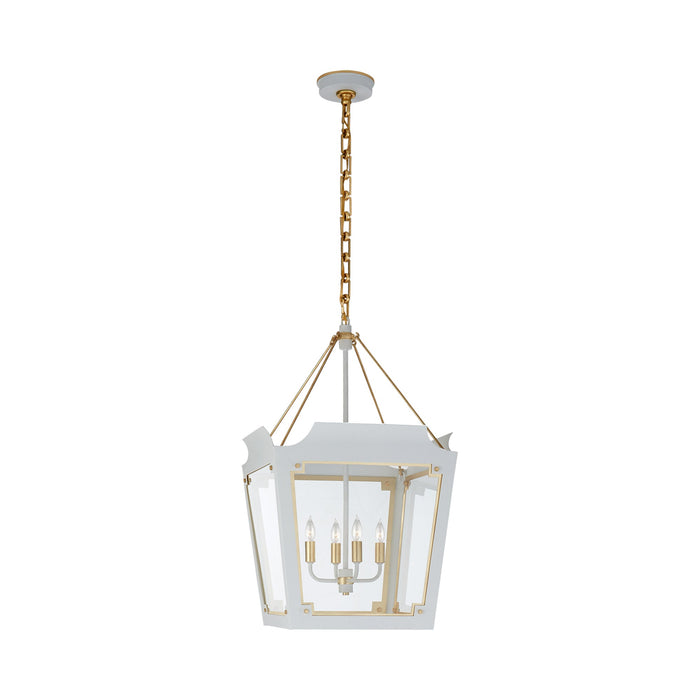 Caddo Pendant Light in Soft White with Gild.