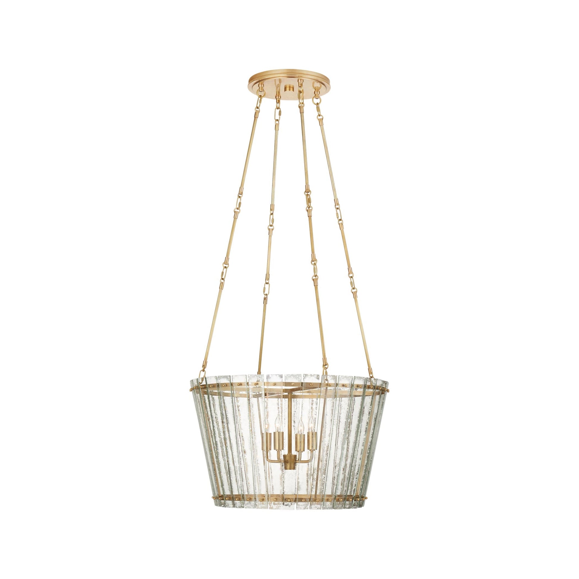 Cadence Chandelier in Hand-Rubbed Antique Brass (Medium).