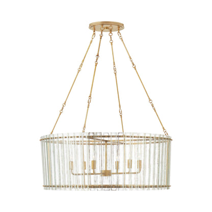 Cadence Chandelier in Hand-Rubbed Antique Brass (Large).