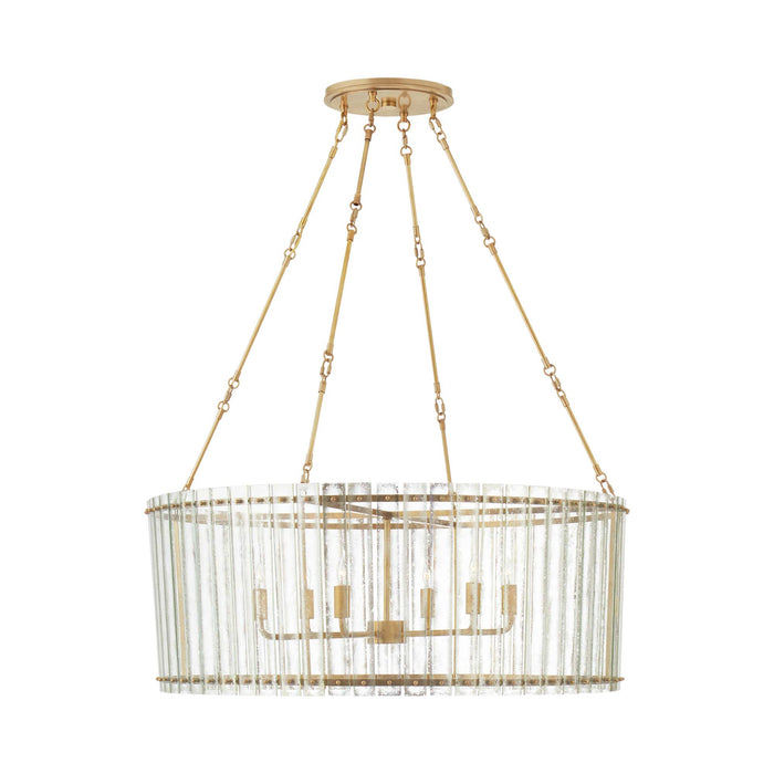 Cadence Chandelier in Hand-Rubbed Antique Brass (Large).