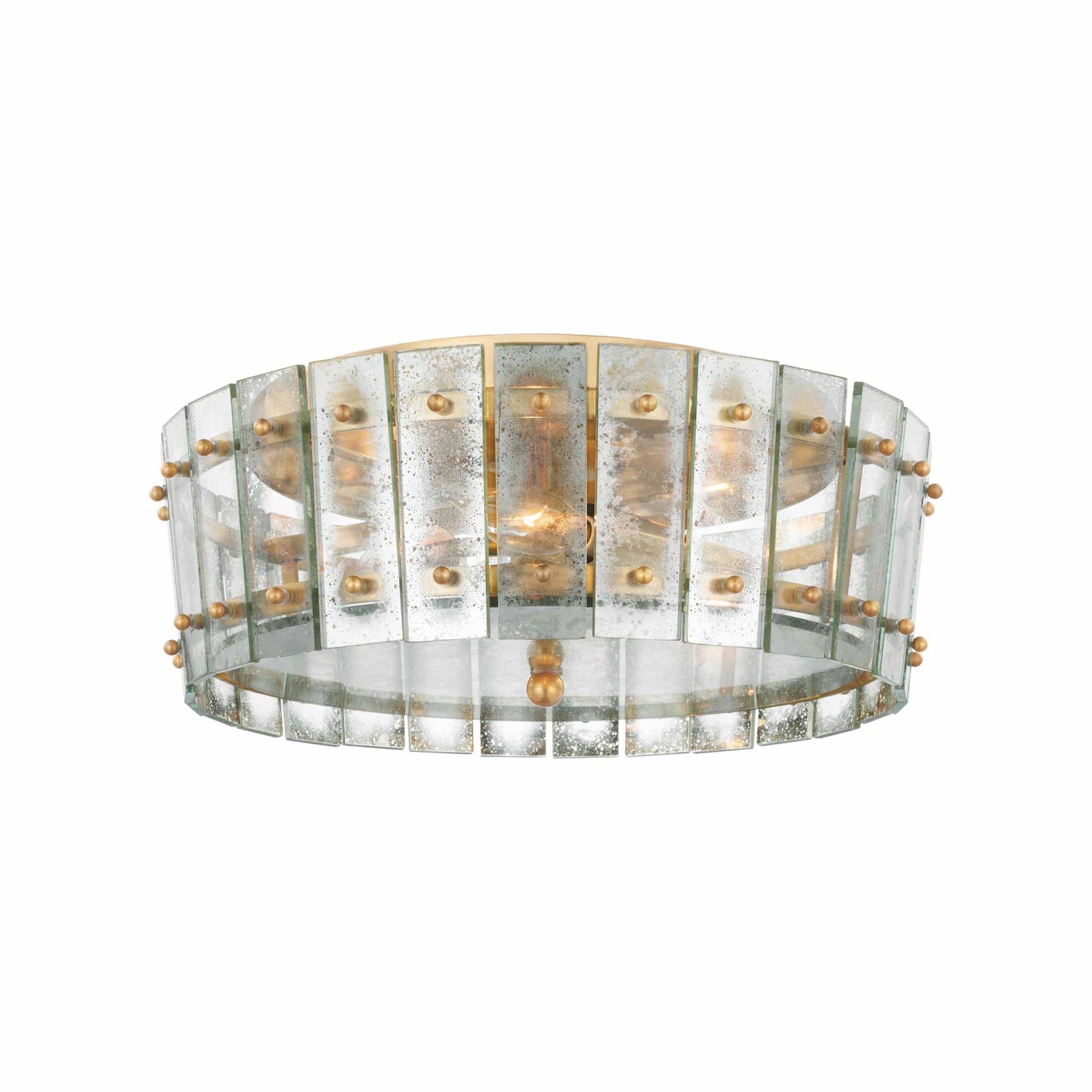 Cadence Flush Mount Ceiling Light in Hand-Rubbed Antique Brass (Medium).