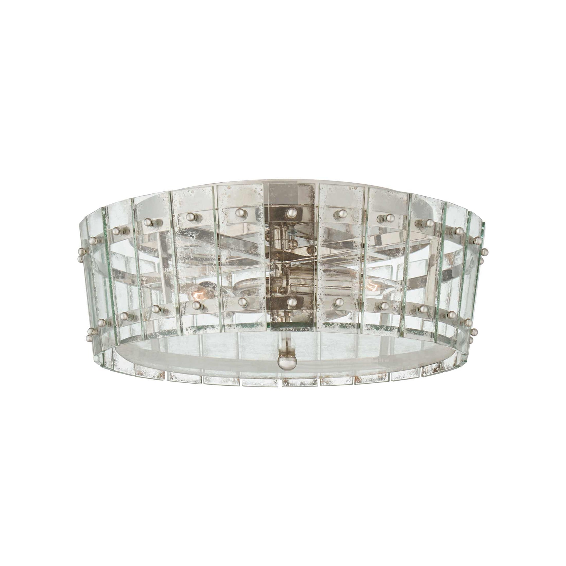 Cadence Flush Mount Ceiling Light in Polished Nickel (Medium).