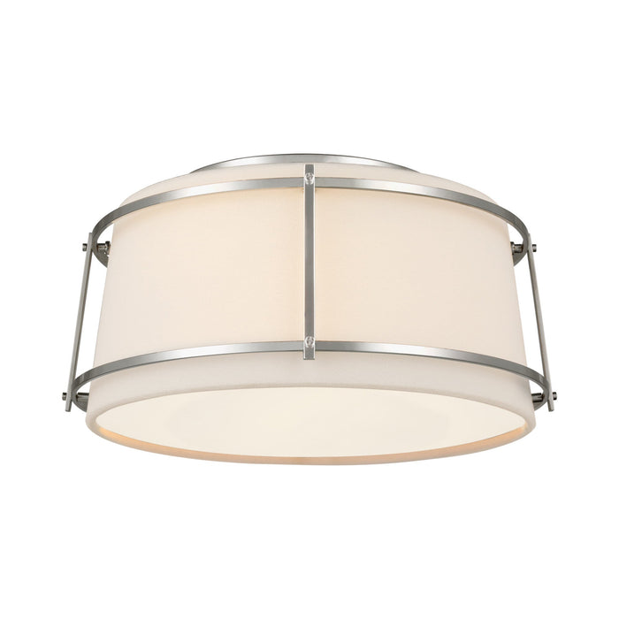 Callaway LED Flush Mount Ceiling Light in Polished Nickel.