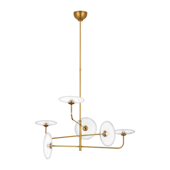 Calvino LED Chandelier in Hand-Rubbed Antique Brass (Large).