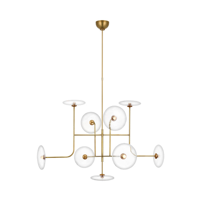 Calvino LED Chandelier in Hand-Rubbed Antique Brass (X-Large).