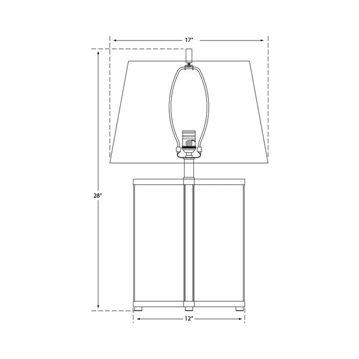 Cameron Table Lamp - line drawing.
