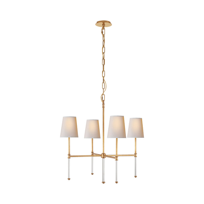 Camille Chandelier in Hand-Rubbed Antique Brass.