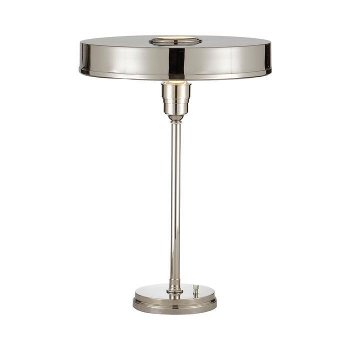 Carlo Table Lamp in Polished Nickel.