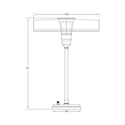 Carlo Table Lamp - line drawing.