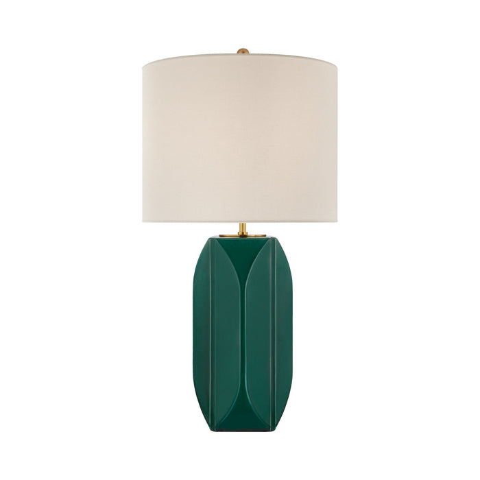 Carmilla Table Lamp in Emerald Crackle.