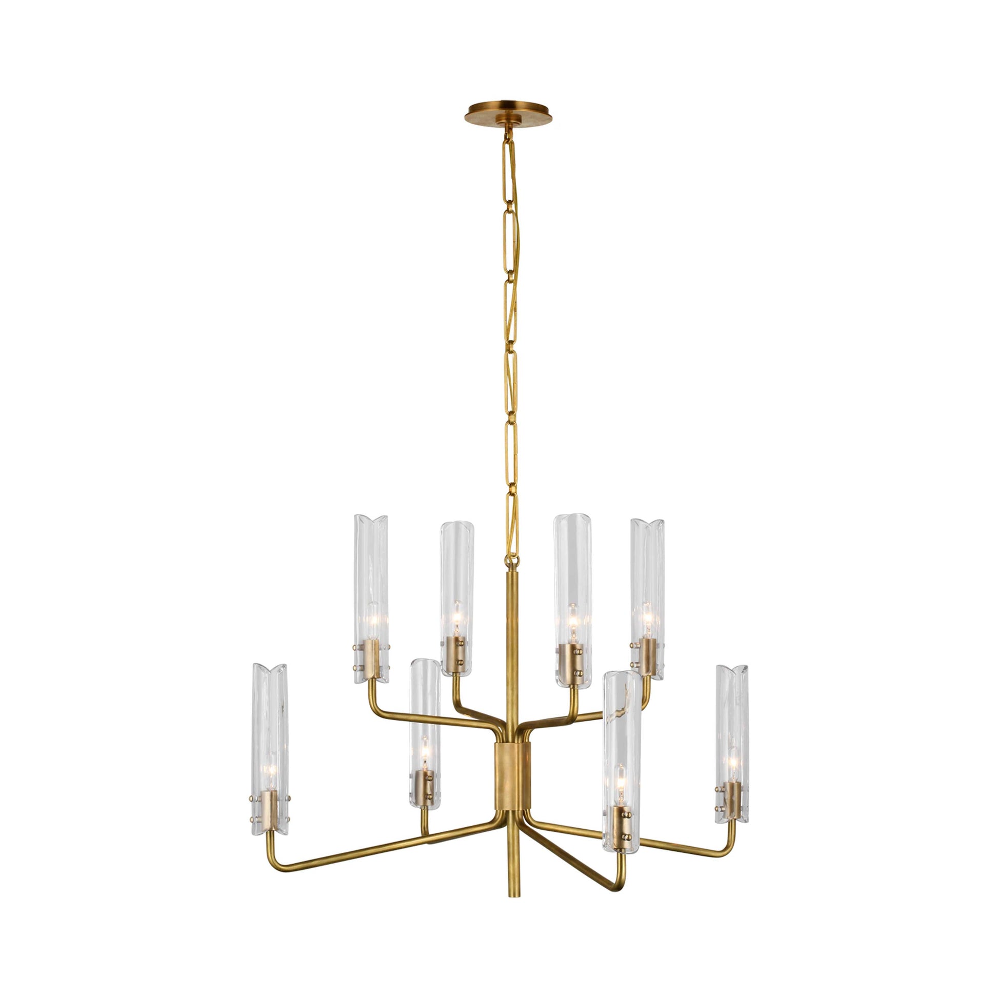 Casoria Two-Tier Chandelier in Hand-Rubbed Antique Brass (32.25-Inch).