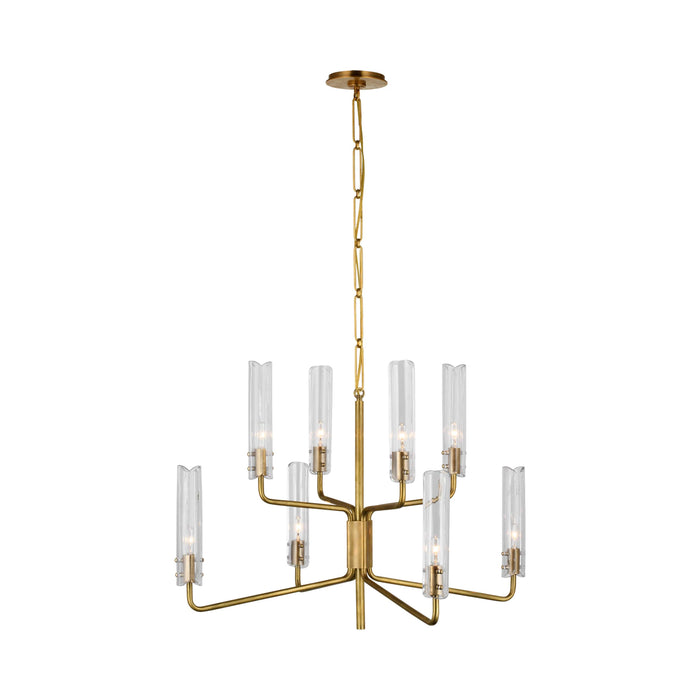Casoria Two-Tier LED Chandelier in Hand-Rubbed Antique Brass (8-Light).