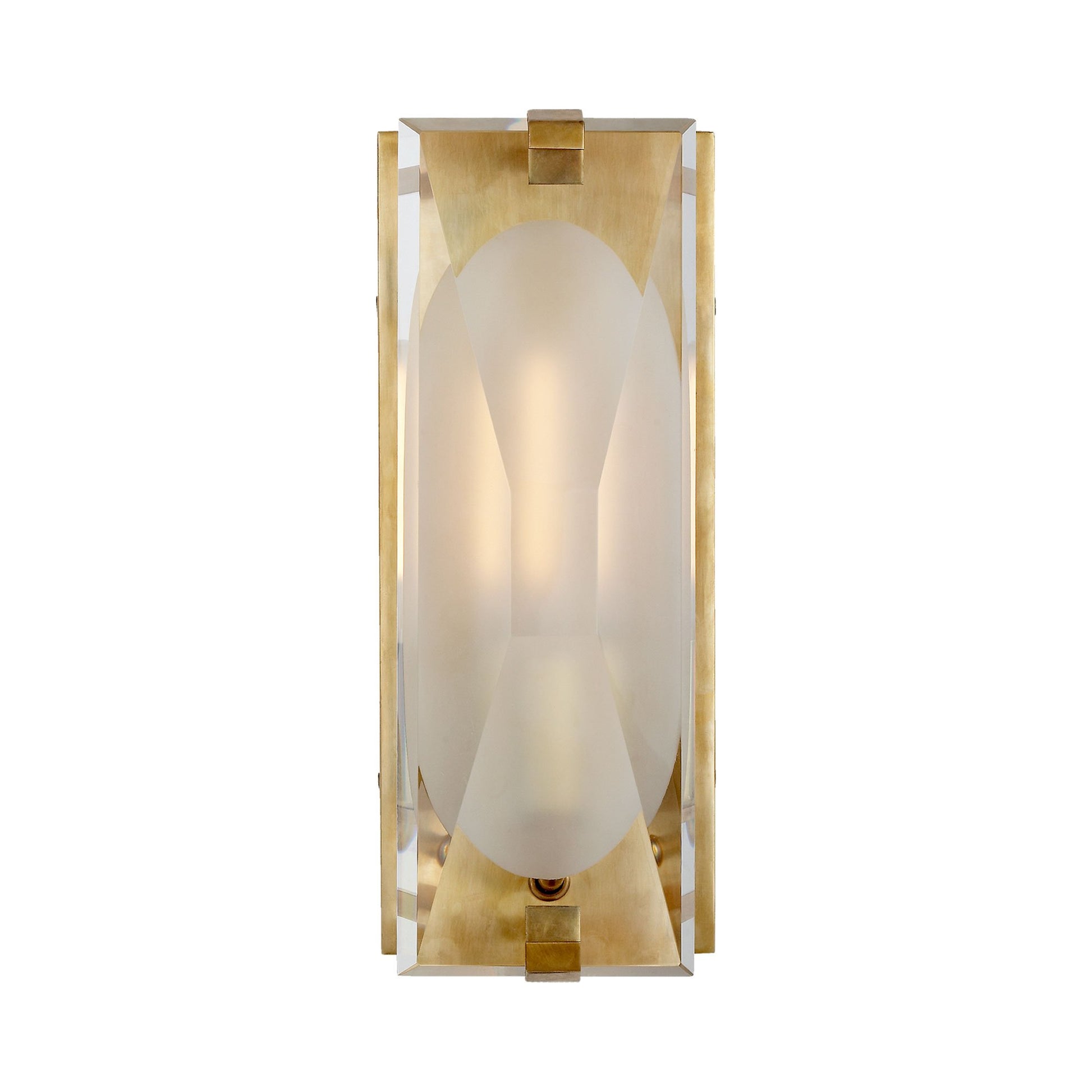 Castle Peak Wall Light in Soft Brass.
