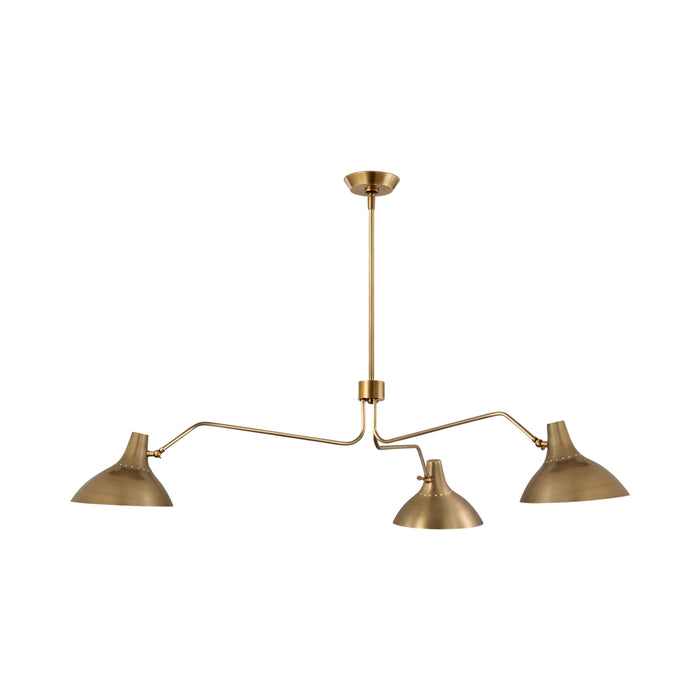 Charlton Chandelier in Hand-Rubbed Antique Brass (Large).