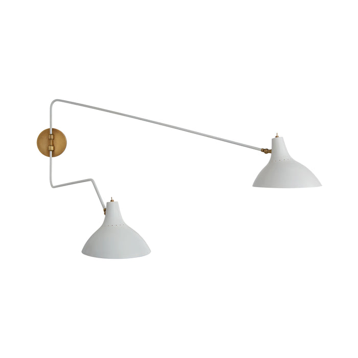 Charlton Double Wall Light in White (Large).