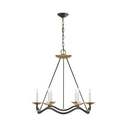 Choros Chandelier in Aged Iron (Single-Tier).