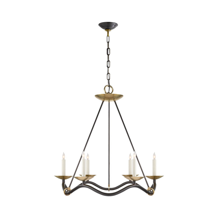 Choros Chandelier in Aged Iron (Single-Tier).