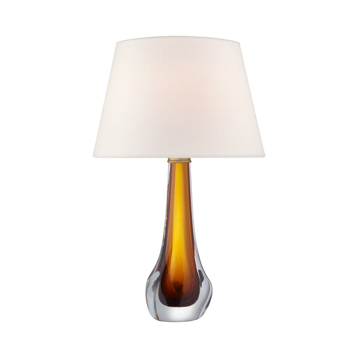 Christa Table Lamp in Amber Glass.