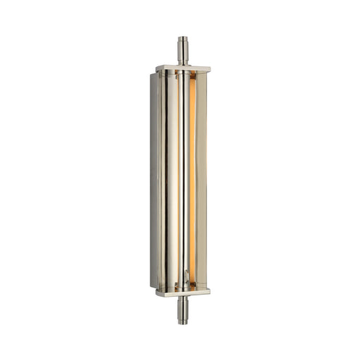Cilindro Reflector LED Wall Light in Polished Nickel.