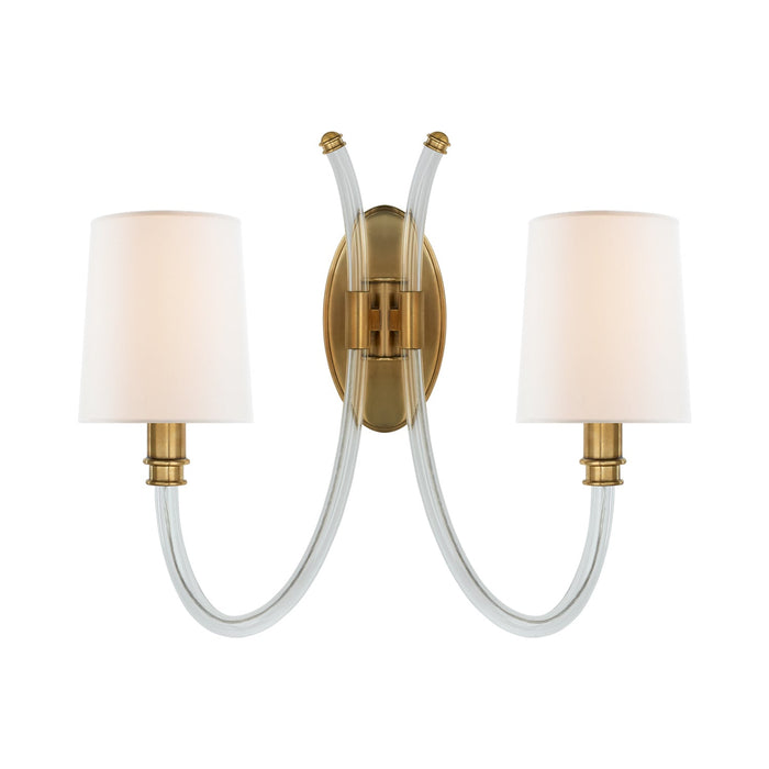 Clarice Wall Light in Antique Brass.