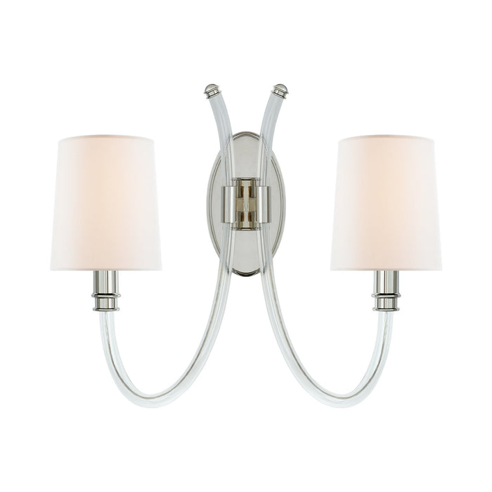Clarice Wall Light in Polished Nickel.