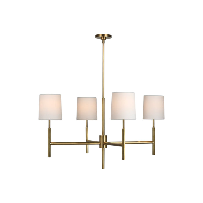 Clarion LED Chandelier in Soft Brass (21.25-Inch).