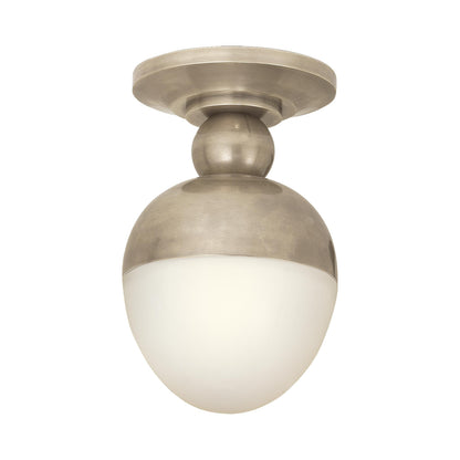 Clark Flush Mount Ceiling Light in Antique Nickel.