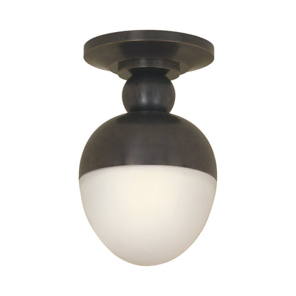 Clark Flush Mount Ceiling Light in Bronze.