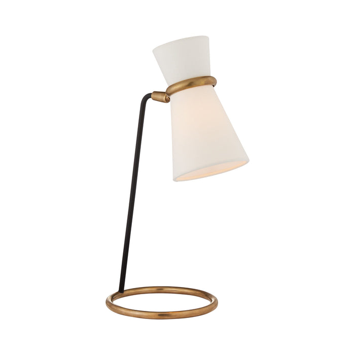 Clarkson Table Lamp in Hand-Rubbed Antique Brass/Black.