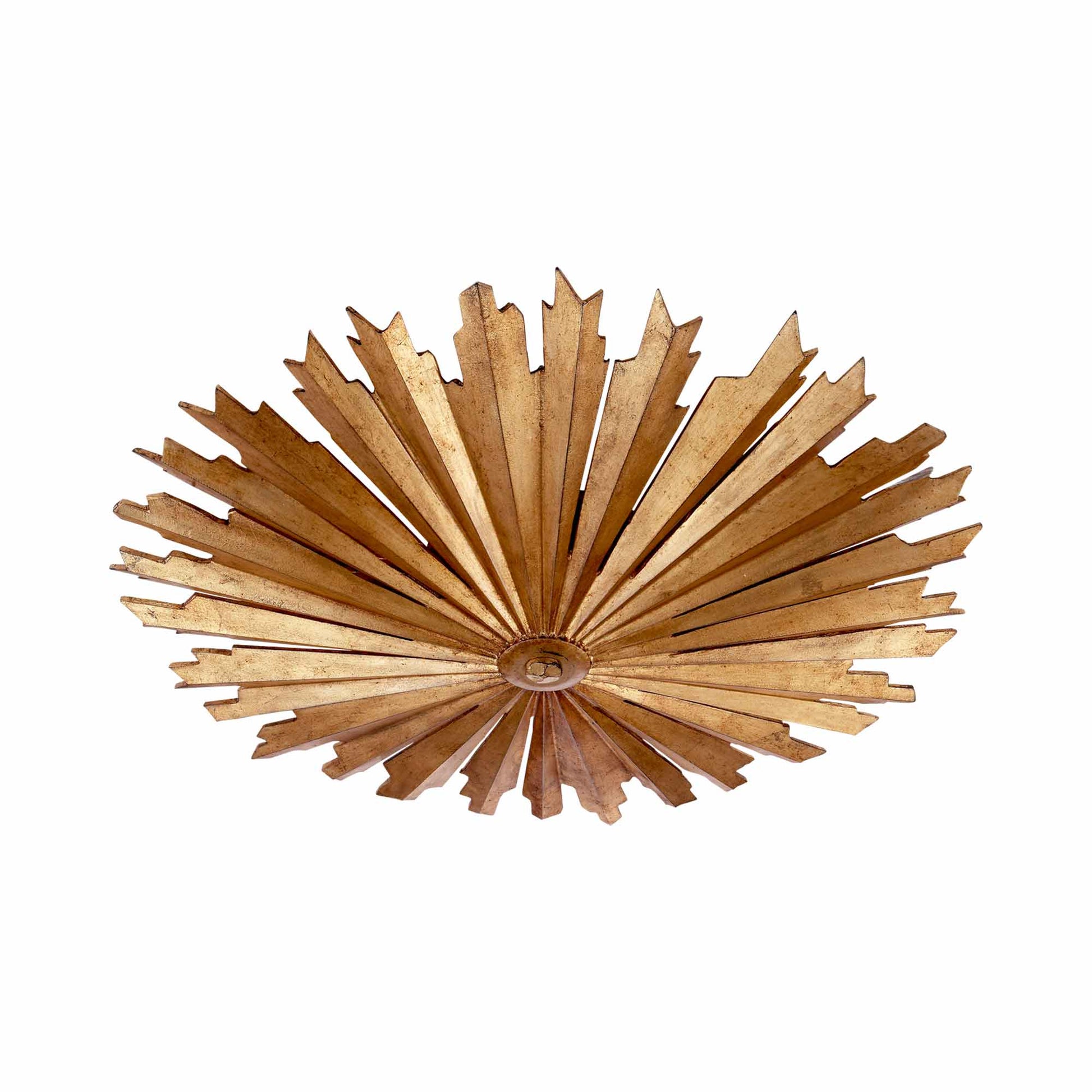 Claymore LED Flush Mount Ceiling Light in Gilded Iron (Grande).