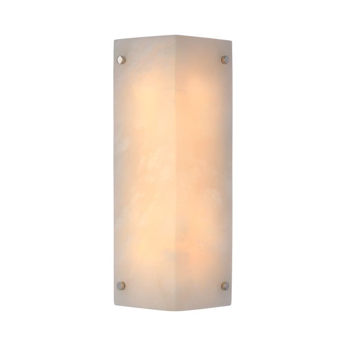 Clayton Wall Light in Alabaster and Polished Nickel (2-Light).