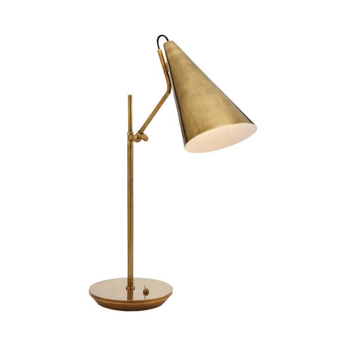 Clemente Table Lamp in Hand-Rubbed Antique Brass.