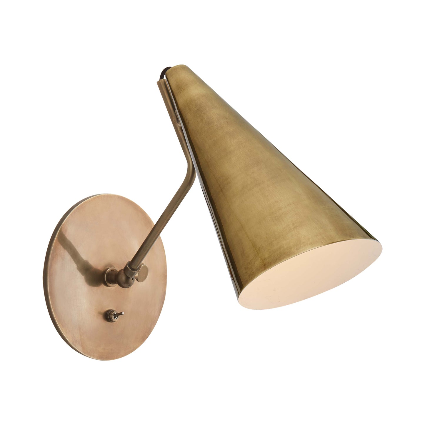 Clemente Wall Light in Antique Brass (1-Light).