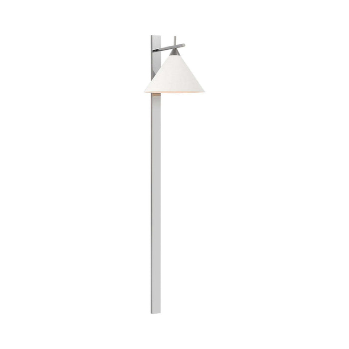 Cleo Statement LED Wall Light in Polished Nickel/Matte White.
