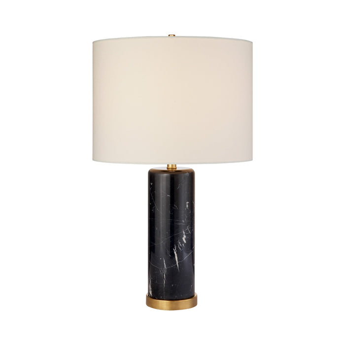 Cliff Table Lamp in Black Marble.