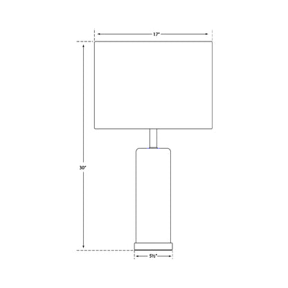 Cliff Table Lamp - line drawing.