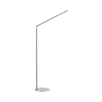 Cona LED Floor Lamp in Polished Nickel.